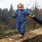 EcoSplash Waterproof Fleece Lined Puddle Suit Blue Lightning